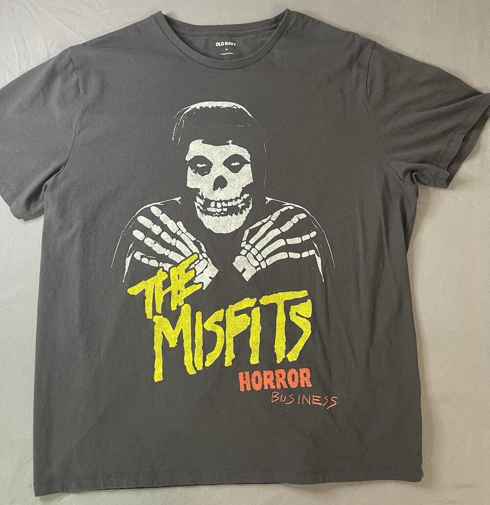 Misfits Horror Business Skeleton Old Navy Graphic T-Shirt XL Gray